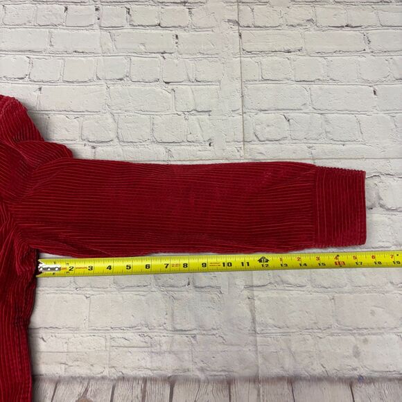 J Jill Women Corduroy Jacket Size Medium Red C036 -29 - Picture 5 of 16